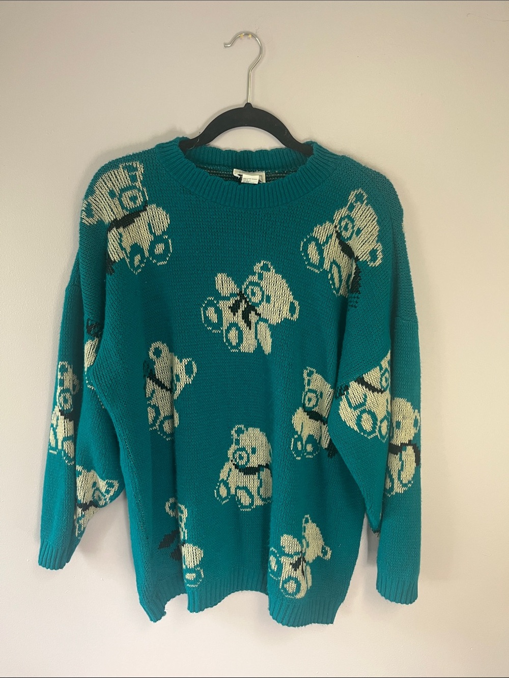Vintage Teddy Bear Knit Sweater